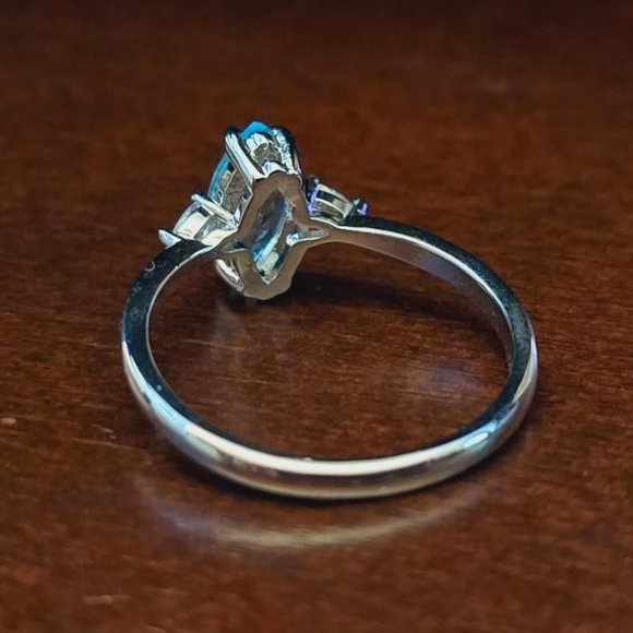 Fragrant Jewels Blue Zircon - December Birthstone Ring - Picture 5 of 8